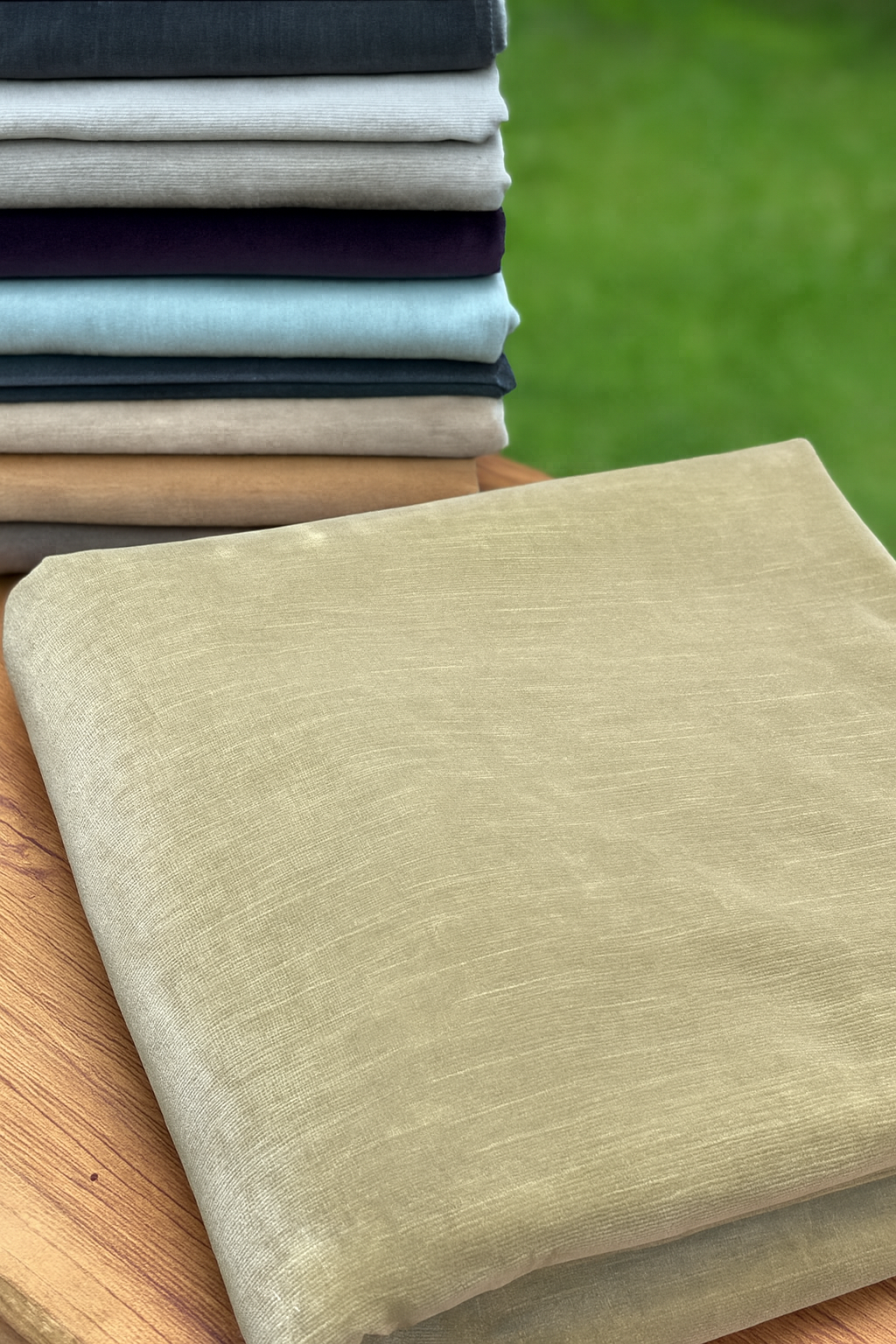 Restoration Hardware Cotton Upholstery Velvet in Camel